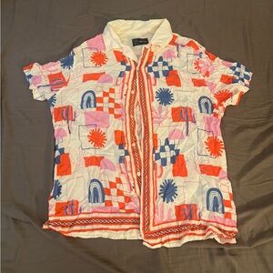 Original Use Multicolor Kids Button Down Shirt